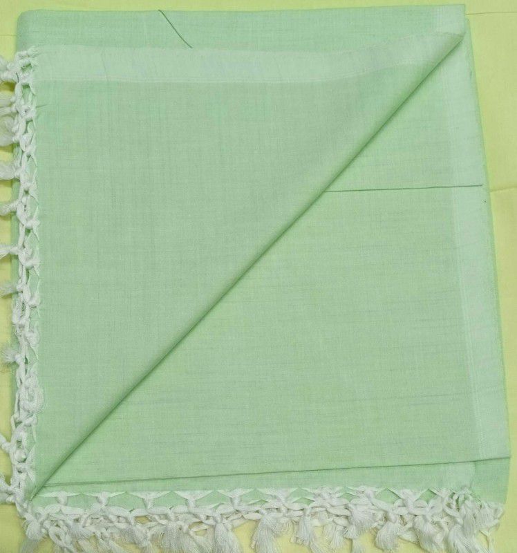 Cotton Queen Bed Cover  (Green)