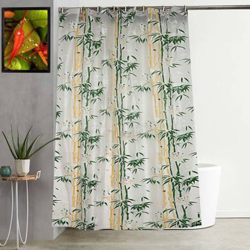 213.36 cm (7ft) Shower Curtain  (Green)