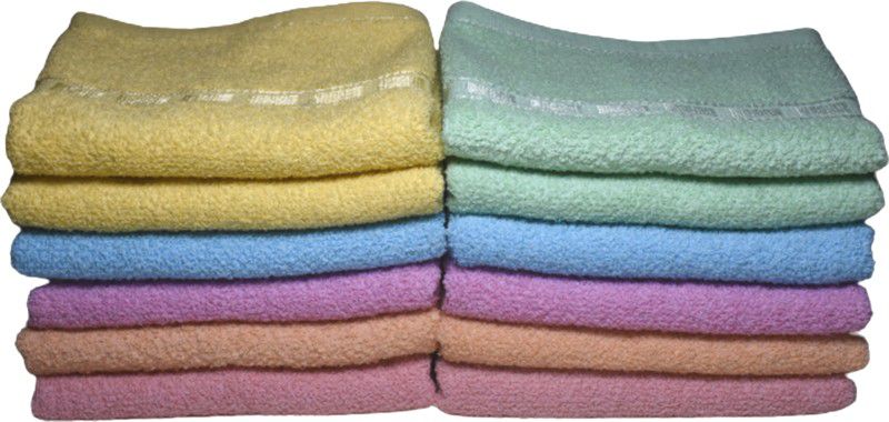 YASHODHA LINING STORE Cotton 300 GSM Hand Towel  (Pack of 12)