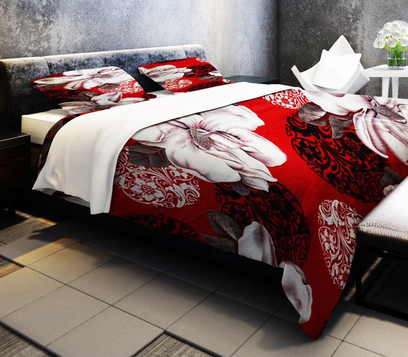 Bed Looks Collection Double Fleece Duvet Cover  (Red)