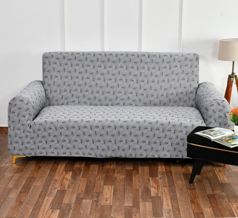 Radha Triple seater elastic stretchable sofa cover(Grey) Sofa Fabric Sofa Fabric  (Grey 180 m)