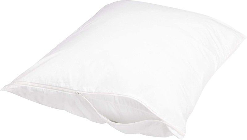 AMIGOS Plain Plain Filled Zipper Standard Size Pillow Protector  (1, White)