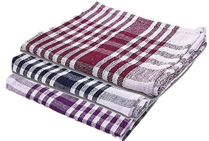 De-Ultimate (Pack Of 3 Pcs) Chapati/Roti/Fulka Cotton (44 CM x 45 CM Size) Multicolor Checked Printed Pattern Multipurpose Kitchen Cleaning Duster Table Wipe Napkin Dish Towel Cloth Checkered Roti Square Disk Cover  (Multicolor, 3)