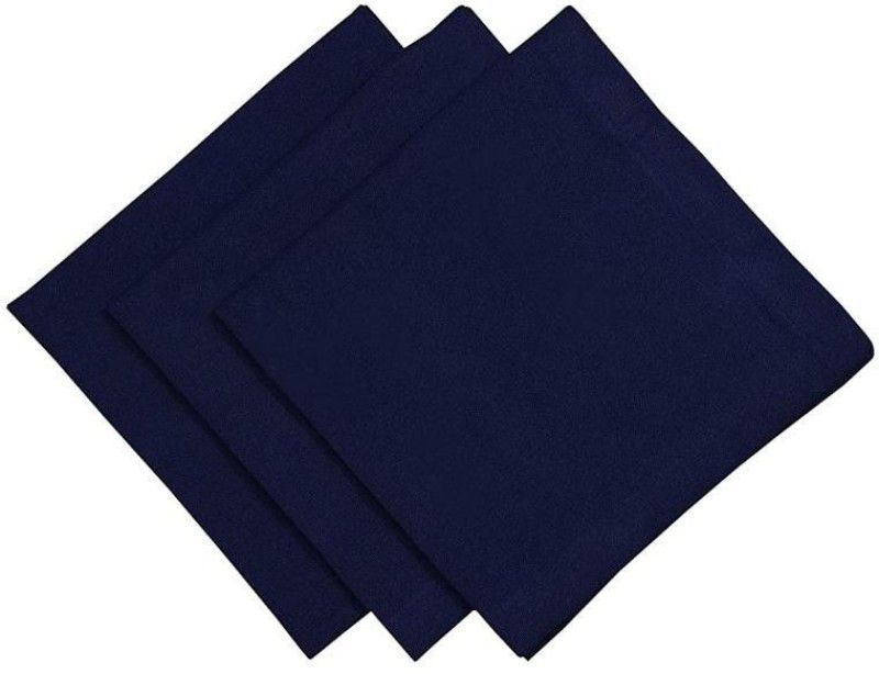 Glus 100% Pure Cotton Hygiene Roti Cover Large Solid Roti Square Flap Cover  (Blue, 3)