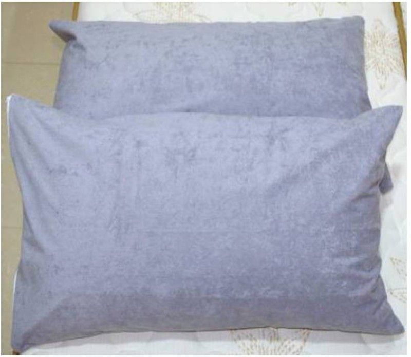 Uppercut Plain Cotton Filled Zipper Standard Size Pillow Protector  (2, Grey)