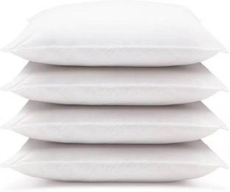 AVI Plain Plain Filled Zipper King Size Pillow Protector  (4, White)