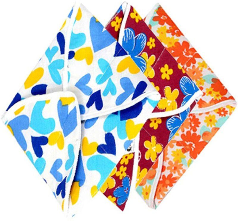 zhosy Floral Print Roti Square Flap Cover  (multicolor, 3)