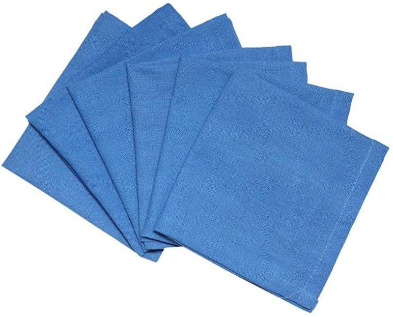 Glus 100% Pure Cotton Hygiene Roti Chapati Cover Solid Roti Square Flap Cover  (Blue, 6)
