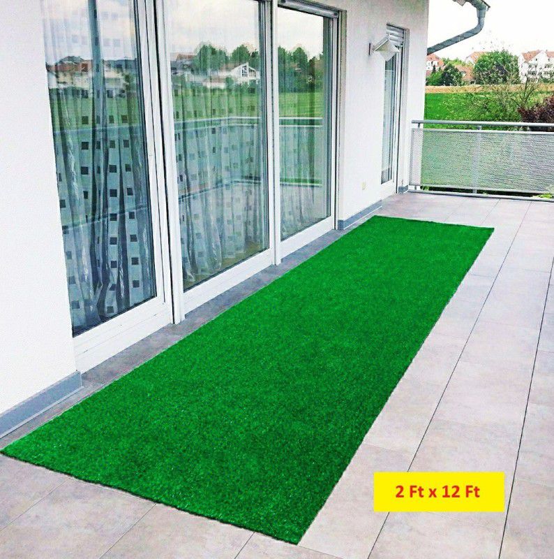 COMFY HOME 1 Pc Artificial Grass Carpet Size 2 x 12 Feet Artificial Turf Sheet
