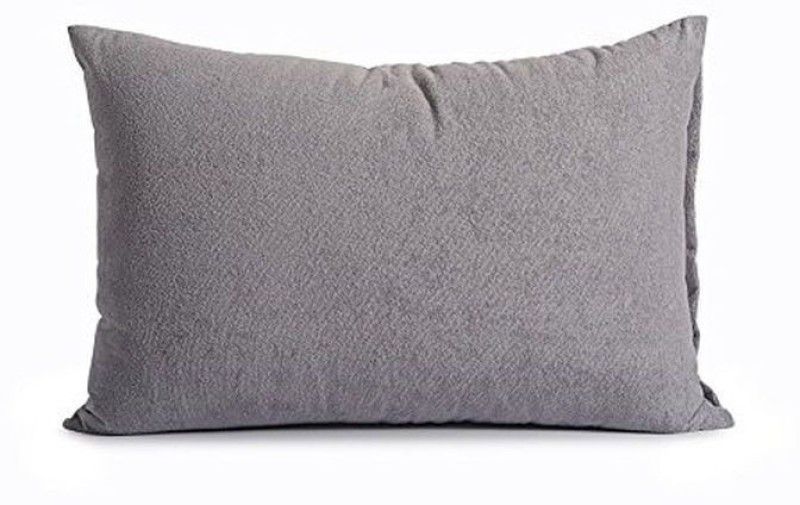 AVI Plain Plain Filled Zipper Standard Size Pillow Protector  (4, Grey)
