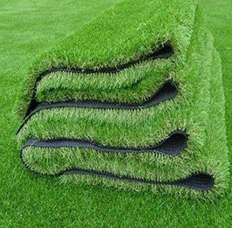 KUBER INDUSTRIES High Density Artificial Grass Carpet Mat for Balcony, Lawn, Door(5 x 10 Feet)-GrassCT51 Artificial Turf Roll