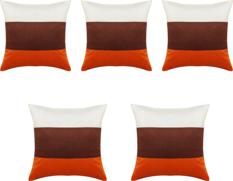 Art Horizons Striped Cushions & Pillows Cover  (Pack of 5, 41 cm*41 cm, Multicolor)