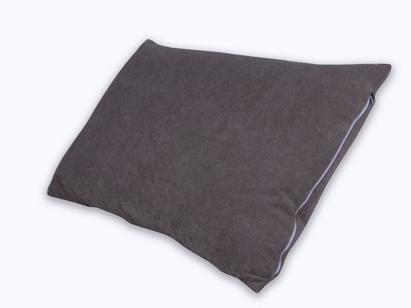 AYKA Plain Plain Filled Zipper King Size Pillow Protector  (1, Grey)
