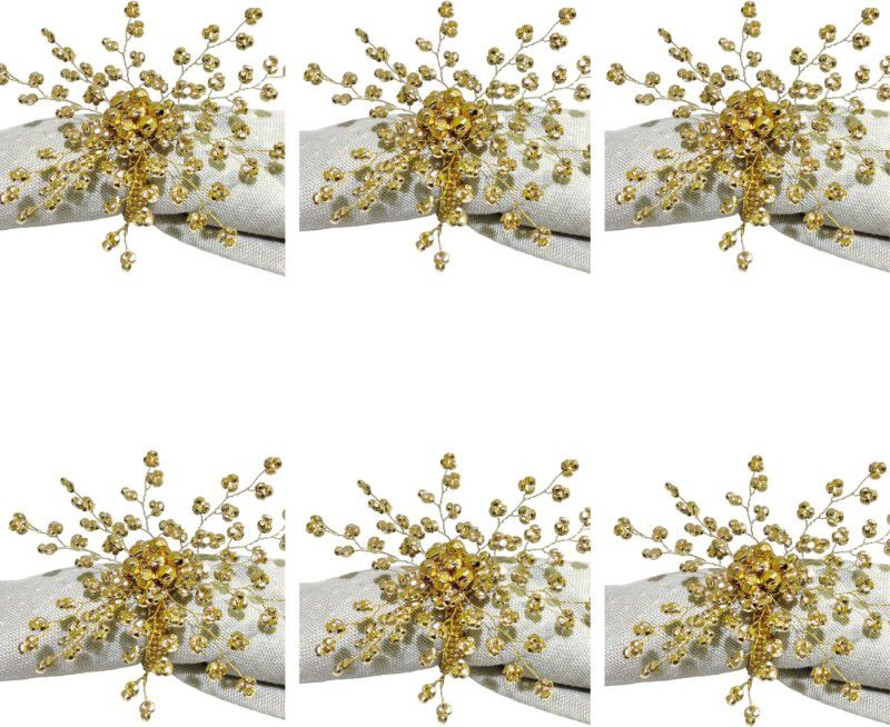 Tabledecor NKIN_09_ST6 | Set of 6 Napkin Rings  (Golden, 2 cm)