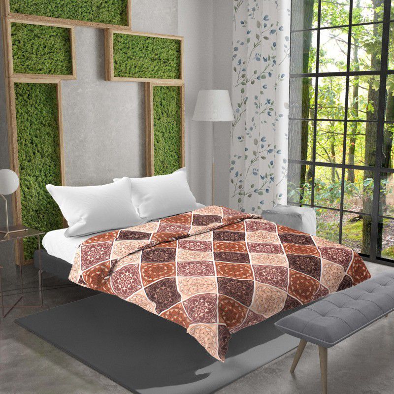 AAZEEM Brown Double Comforter/Quilt Polyester Batting  (208 cm x 223 cm)