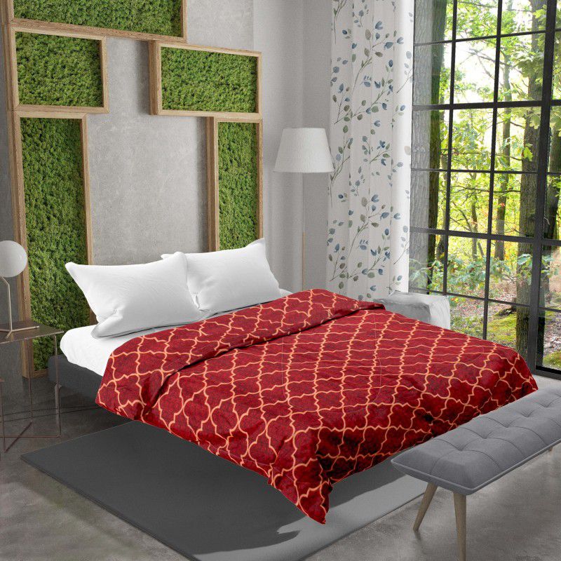 AAZEEM Maroon Double Comforter/Quilt Polyester Batting  (208 cm x 223 cm)