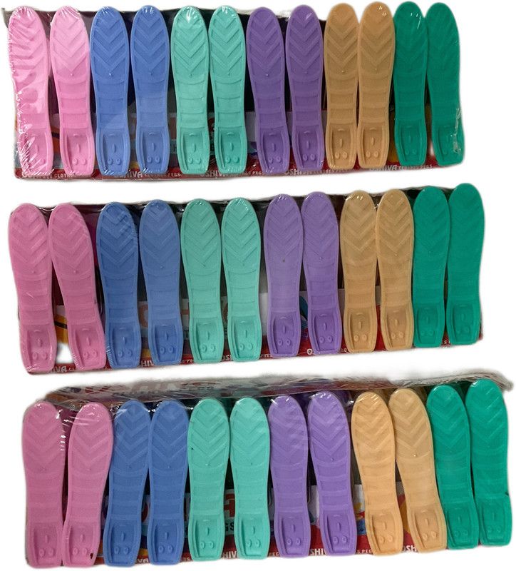 genrec Recc1 Plastic Cloth Clips  (Multicolor Pack of 3)