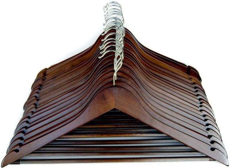 Star Work Wooden Dress Pack of 50 Hangers For Dress