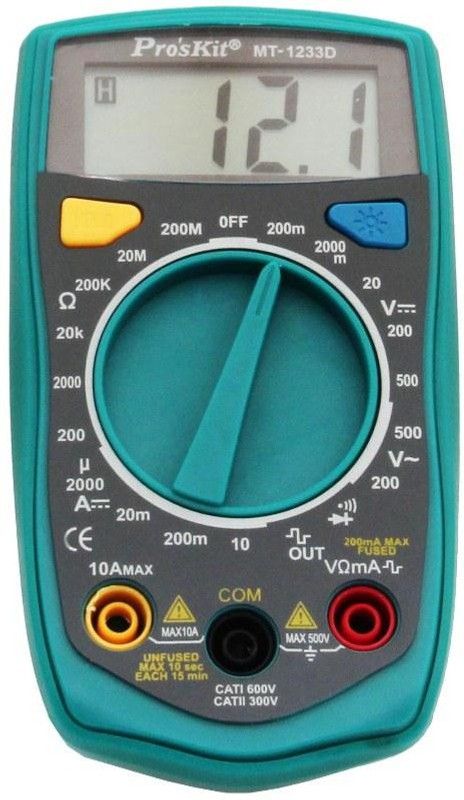 Proskit MT-1233D Digital Multimeter  (Green 2000 Counts)
