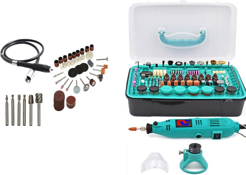 Digital Craft 388PC Die Grinder Kit,105Pc Rotary Tools ,Die Grinder Shaft,6Pc HSS Rotary Burs 388PC Die Grinder Kit,105Pc Rotary Tools,Die Grinder Shaft,6Pc HSS Rotary Burs Rotary Tool  (3 mm)