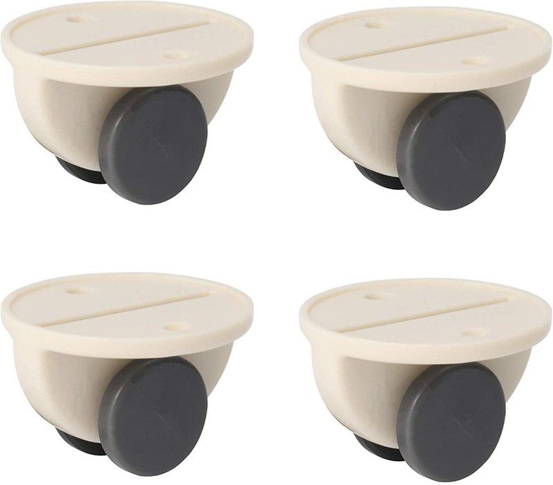 Modinity 4 pcs Adhesive Caster Wheel Non Swivel Casters Hard Plastic Caster for Furniture Multiple Unit Measuring Wheel