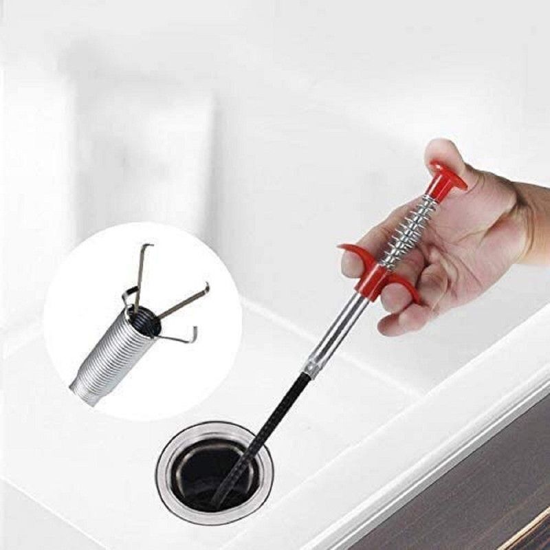 swarmshop Drain Cleaning Clog Flexible Wire for Kitchen Sink, Wash Basin Multi-purpose Plunger