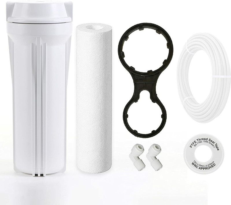 ANSH BEAUTY Pre Filter Set with Taflone/Wrench/Pipe for RO Water Purifiers (White) Solid Filter Cartridge  (5, Pack of 1)