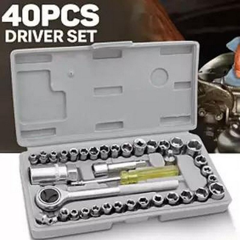 Zeus Volt Hand Tool Kit 40Pc Multi Purpose Combination Socket Wrench Set Socket Set Socket Set (Pack of 1) Socket Set