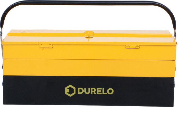DURELO D33-17/5 Metal Tool Box for Tools/Tool Kit Box for Home & Garage (Yellow Black) Tool Box with Tray