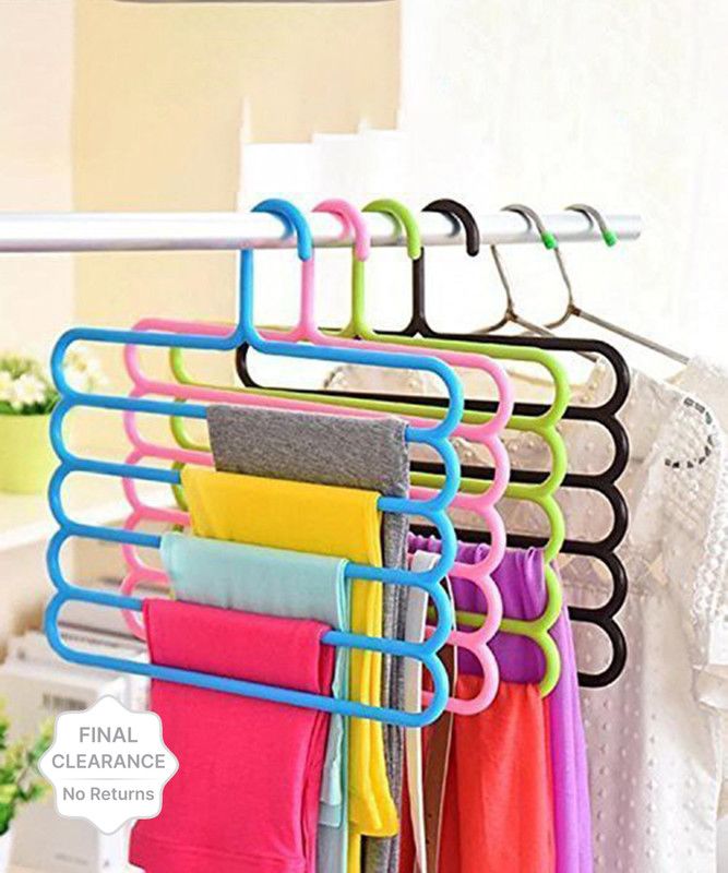 ClickUS 5 Layer Multi-Layer Hangers (Pack of 5 Pc) Closet Organizer