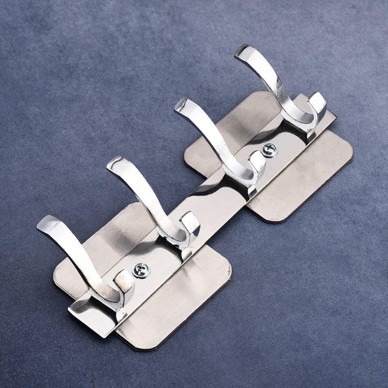 EZ Fix Stainless Steel Self-Adhesive Door Hanger For Bathroom, Kitchen, etc| Door Hanger