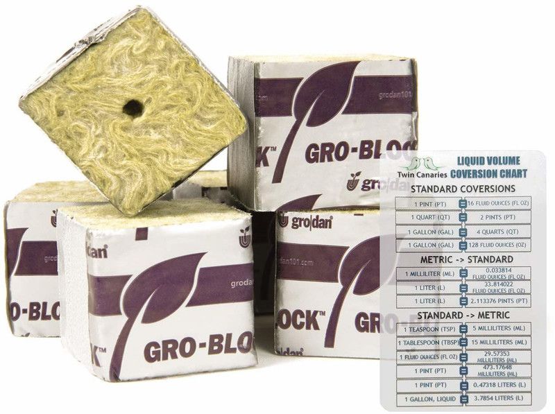 Groden Mini Blocks Grow Media Rockwool Stonewool Cube Propagation Manure  (222 g, Granules)