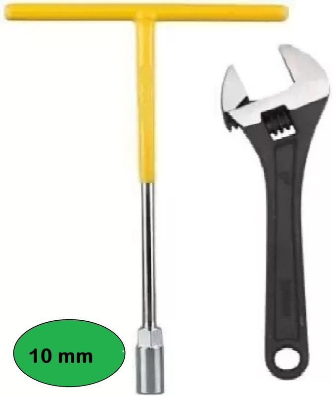 Airfit t snaper 10mm and Adjustable wrench Single Sided Hand Tool Kit  (2 Tools)