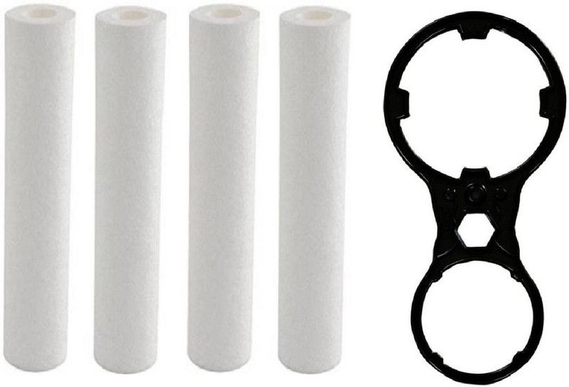 Anveeras 4 Spun Filter for RO Purifiers with Dual Spanner (Black) Solid Filter Cartridge  (0.005, Pack of 5)