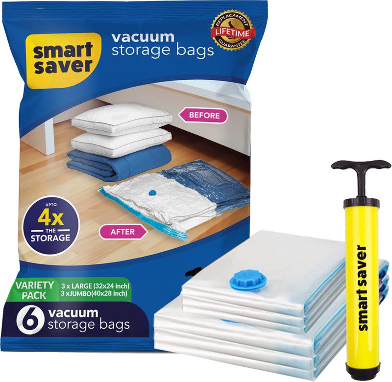 Smart Saver FK-SSB-VAR2-6X High Volume Storage Vacuum Bags  (Pack of 6)