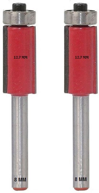 LIEUTENANT 8MM-SHANK ( Dia.13 MM) FLUSH TRIM Wood Router/TRIMMER -Bits Rotary Bit Set  (2 Bits)
