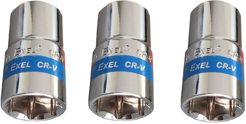 ALPHABET 1/2" Square Drive (13 & 15 & 17) MM Hex-Taparia Socket Set  (Pack of 3)