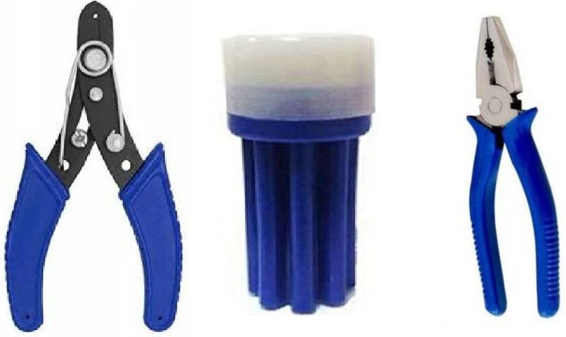 vyas Hand tool kit 1 plier, 1 wire cutter and 1 screwdriver 8pcs set multi functional hand tool kit Hand Tool Kit  (10 Tools)