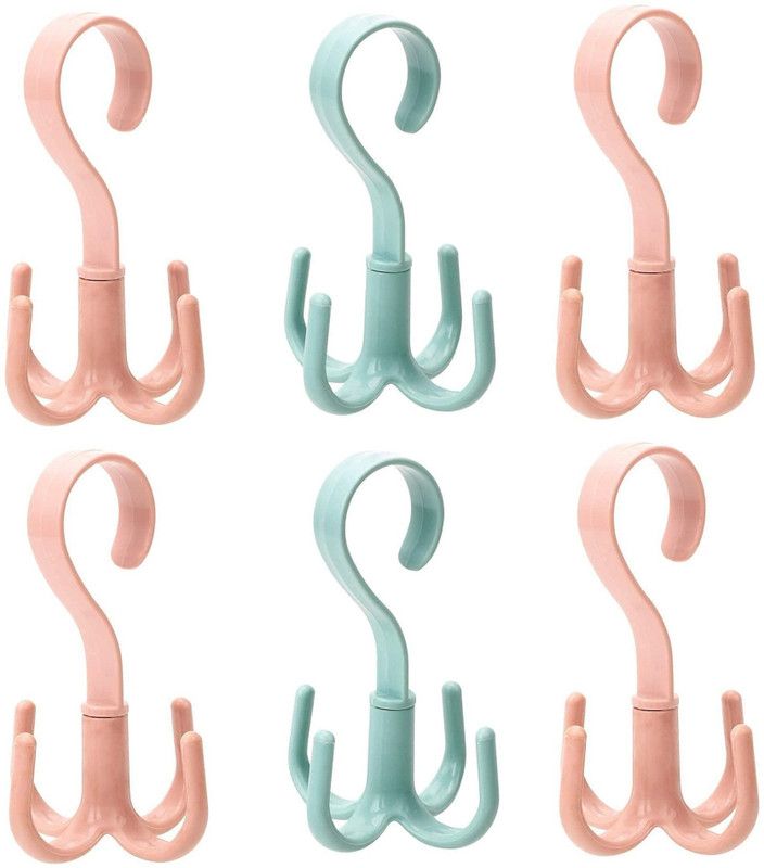 WebDealz Pack of 6 360° rotating space saver multifunctional Tie Hanger/Closet Organizer Closet Organizer
