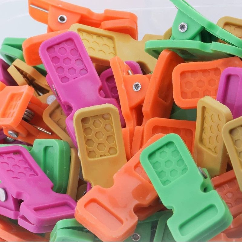 RARE-ZONE 25 Pcs Heavy Duty Indian Plastic Cloth Clips, Clothes Peg Plastic Cloth Clips  (Multicolor Pack of 25)
