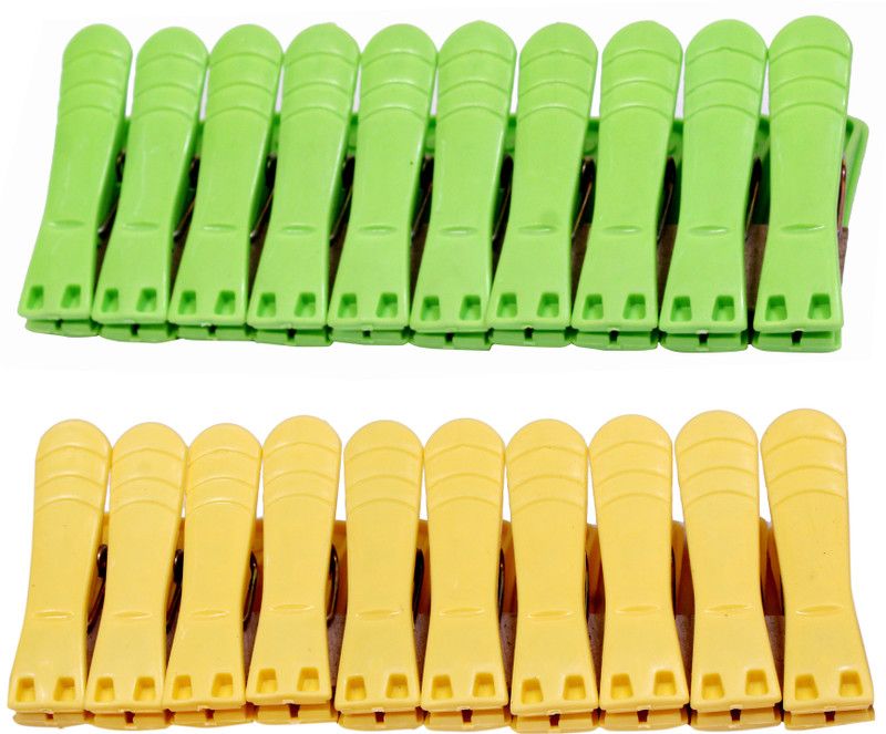 PEMIC Plastic, Stainless Steel Cloth Clips  (Multicolor Pack of 20)