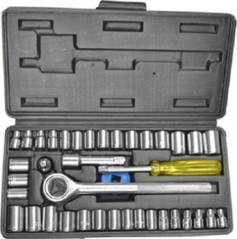 pices Combination Set High Quality 40pc Socket Tool Kit Set Socket Set----packup 01 40 Pc Socket Tool Kit combination Socket Set Socket Set (Pack of --1 Single Sided Combination Wrench  (Pack of 1)