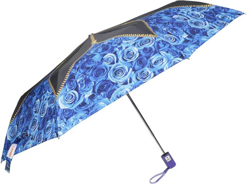 Fendo 3 Fold Auto Open multi color printed Flower Umbrella  (Multicolor)