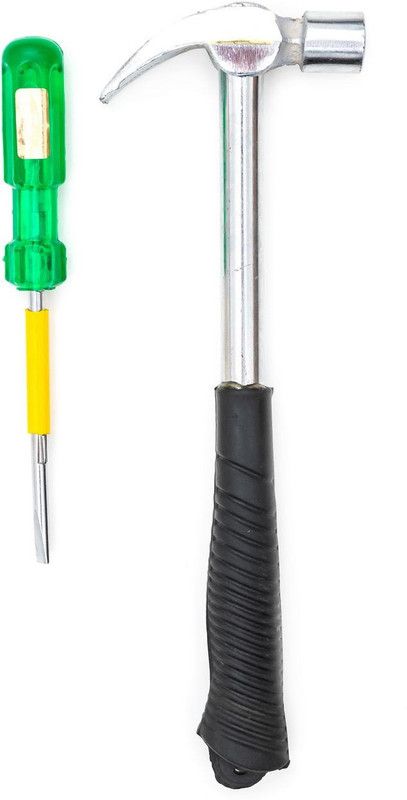 Globus 831...1/2 LBS HAMMER AND SCREWDRIVER DOUBLE SIDED / 8 INCH Hand Tool Kit  (2 Tools)
