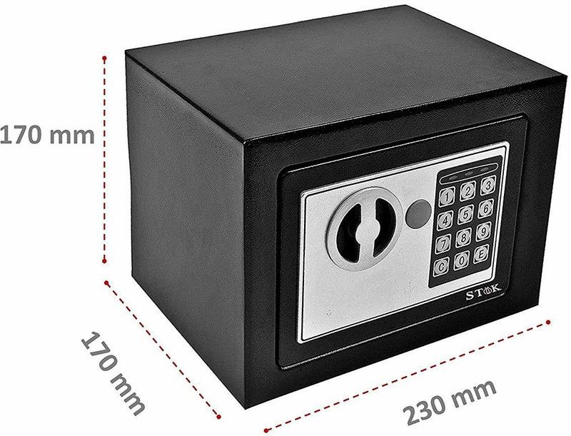 Stok SToK ST-ES1723 Electronic Safe / Safe Locker/Safe box/Electronic safe Lockers for home and Office Size- With Shelf (23X17X17)CM (Black) Safe Locker  (Digital)