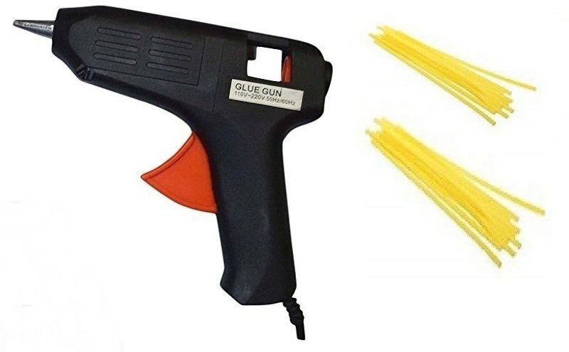 MOREL HOT GUN 20 WATT WITH 20 YELLOW INDUSTRIAL UES GLUE STICKS FOR ART CRAFT / DIY / WOODS / PAPER / CLOTH / SCIENCE PROJECT / SCHOOL PROJECTS (20 YELLOW GLUE GUN STICK OF 7 MM INCLUDED) Standard Temperature Corded Glue Gun  (7 mm)