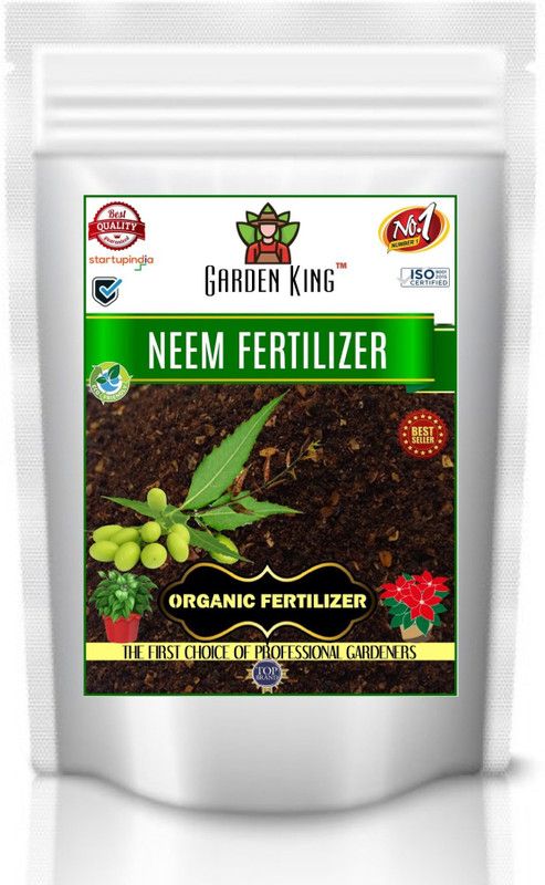 Garden King Neem Fertilizer, Essential Organic Fertilizer for Plants, Double Filtered with All Required Nutrients and Active Micro-Organism Fertilizer  (0.9 kg, Powder)