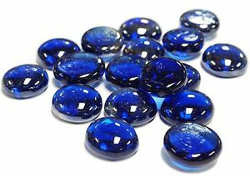 Pebbles5005 Regular Oval Marble Pebbles  (Blue 40 Pieces)