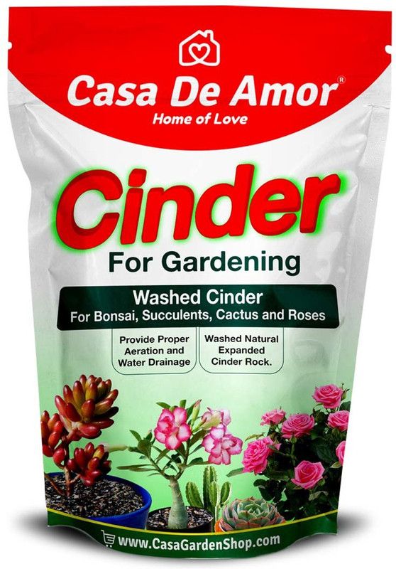 Casa De Amor Cinder for Gardening, Washed for Bonsai, Succulents, Cactus and Roses, Manure (10 Kg) Soil, Potting Mixture  (10 kg, Granules)