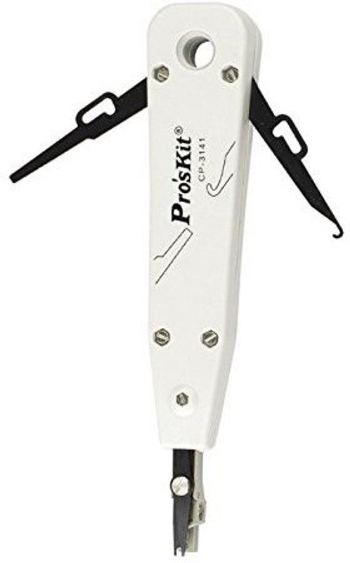 Proskit CP-3141 Heavy Duty Free and Smooth Punch Tool Crimping tool Krone Tool Impact Punchdown Tool IO insertion Tool Ratchet Type for 110 krone type Amp Modules Telephone Krone Tool Kronning Telephone Wire Junction Box Manual Crimper